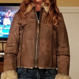 NWOT FAUX SUEDE COAT